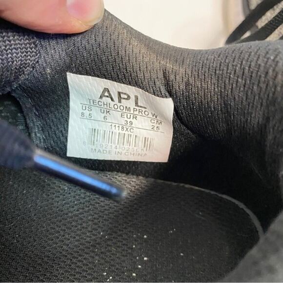 APL Techloom Pro Active Sneakers Black White Grey Size 8.5 - Picture 4 of 7
